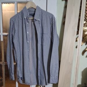 Daniel Cremieux Navy and White Checkered Shirt